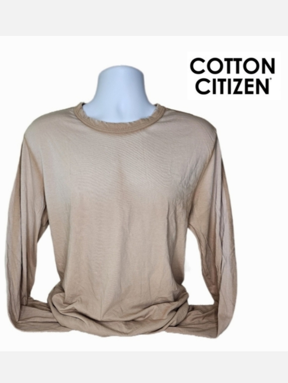 NWT Cotton Citizen Prince Men's Long Sleeve Tee Tan Size L